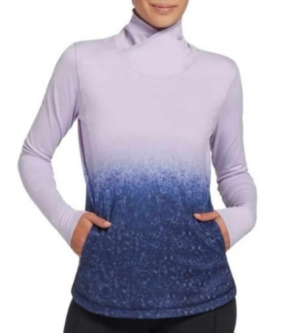 CALIA by Carrie Underwood Warm Top in Purple Ombre Oasis NWT